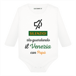 Body per Neonato Silenzio sto guardando il Venezia con papà-Body per bimbi-Lol T-shirt
