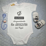 Body per Neonato Silenzio sto guardando la Juventus con papà-Body per bimbi-Lol T-shirt