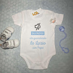 Body per Neonato Silenzio sto guardando la Lazio con papà-Body per bimbi-Lol T-shirt