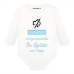 Body per Neonato Silenzio sto guardando la Lazio con papà-Body per bimbi-Lol T-shirt