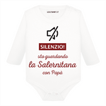 Body per Neonato Silenzio sto guardando la Salernitana con papà-Body per bimbi-Lol T-shirt