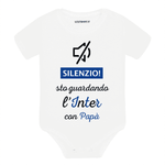 Body per Neonato Silenzio sto guardando l'Inter con papà-Body per bimbi-Lol T-shirt