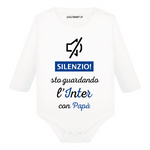 Body per Neonato Silenzio sto guardando l'Inter con papà-Body per bimbi-Lol T-shirt