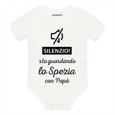 Body per Neonato Silenzio sto guardando lo Spezia con papà-Body per bimbi-Lol T-shirt