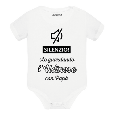 Body per Neonato Silenzio sto guardando l'Udinese con papà-Body per bimbi-Lol T-shirt