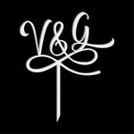 Cake Topper Iniziali Plexiglass-Cake Topper-Lol T-shirt