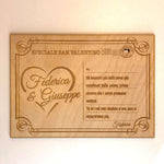 Cartolina da tavolo in Legno Personalizzata con Dedica – Idea Regalo San Valentino-Cartolina in legno-Lol T-shirt