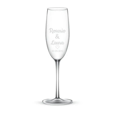 Coppia di Bicchieri flûte Personalizzati con Nomi e Data-Bicchieri Flûte-Lol T-shirt
