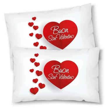 Coppia di federe matrimoniali Buon San Valentino - Idea Regalo-Federe per cuscino-Lol T-shirt