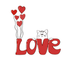 Coppia di federe matrimoniali con Gattino Love - Idea Regalo-Federe per cuscino-Lol T-shirt