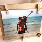 Cornice da tavolo in legno personalizzata con Foto e Dedica - Idea Regalo San Valentino-Espositori per fotografie-Lol T-shirt
