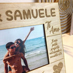 Cornice in legno personalizzata con foto e dedica – Idea Regalo San Valentino-Espositori per fotografie-Lol T-shirt