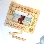 Cornice in legno personalizzata con foto e dedica – Idea Regalo San Valentino-Espositori per fotografie-Lol T-shirt