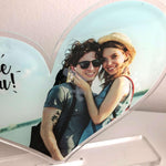 Cuore in plexiglas da tavolo personalizzato con foto - Idea Regalo San Valentino-Espositori per fotografie-Lol T-shirt