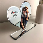 Cuore in plexiglas da tavolo personalizzato con foto - Idea Regalo San Valentino-Espositori per fotografie-Lol T-shirt