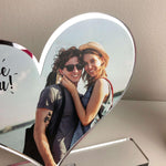 Cuore in plexiglas da tavolo personalizzato con foto - Idea Regalo San Valentino-Espositori per fotografie-Lol T-shirt