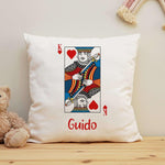 Cuscino Quadrato Personalizzato con Nomi Carta da Poker King e Queen-Cuscino personalizzato-Lol T-shirt
