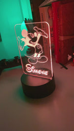 Lampada Led Personalizzata con Topolino