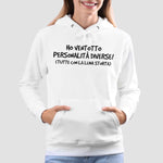 Felpa Donna Ho ventotto personalità diverse tutte con la luna storta-Felpa con cappuccio-Lol T-shirt