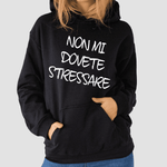 Felpa Donna Non mi dovete stressare-Felpa con cappuccio-Lol T-shirt