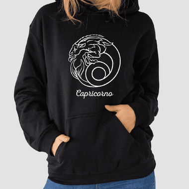 Felpa Donna Oroscopo Capricorno - Segno Zodiacale-Felpa con cappuccio-Lol T-shirt