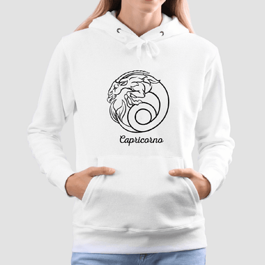 Felpa Donna Oroscopo Capricorno - Segno Zodiacale-Felpa con cappuccio-Lol T-shirt