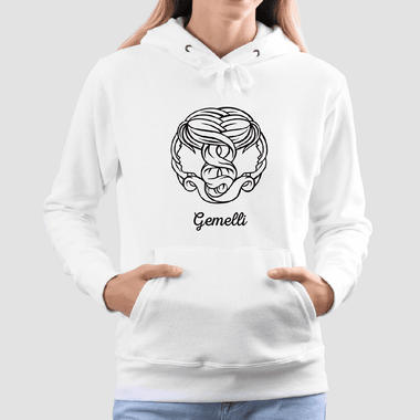 Felpa Donna Oroscopo Gemelli - Segno Zodiacale-Felpa con cappuccio-Lol T-shirt