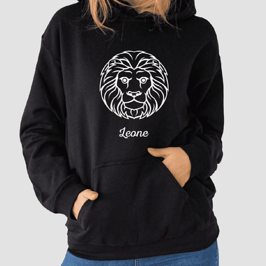 Felpa Donna Oroscopo Leone - Segno Zodiacale-Felpa con cappuccio-Lol T-shirt