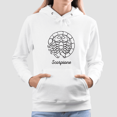 Felpa Donna Oroscopo Scorpione - Segno Zodiacale-Felpa con cappuccio-Lol T-shirt