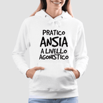 Felpa Donna Pratico ansia a livello agonistico-Felpa con cappuccio-Lol T-shirt