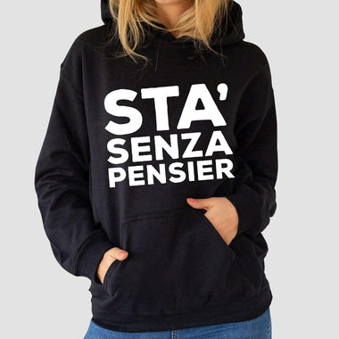 Felpa Donna Sta' senza pensier-Felpa con cappuccio-Lol T-shirt