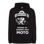 Felpa Uomo Io non russo sogno di essere una moto-Felpa con cappuccio-Lol T-shirt