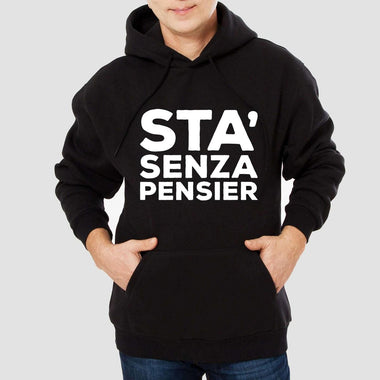 Felpa Uomo Sta' senza pensier-Felpa con cappuccio-Lol T-shirt