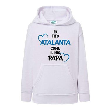 Io tifo Atalanta come il mio papà-Felpa con cappuccio-Lol T-shirt
