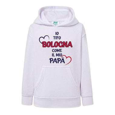 Io tifo Bologna come il mio papà-Felpa con cappuccio-Lol T-shirt