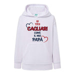 Io tifo Cagliari come il mio papà-Felpa con cappuccio-Lol T-shirt
