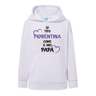 Io tifo Fiorentina come il mio papà-Felpa con cappuccio-Lol T-shirt