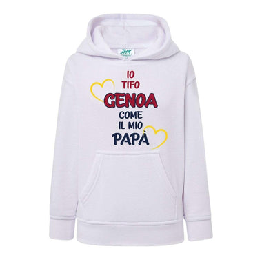 Io tifo Genoa come il mio papà-Felpa con cappuccio-Lol T-shirt