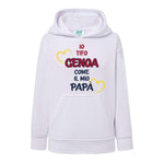 Io tifo Genoa come il mio papà-Felpa con cappuccio-Lol T-shirt