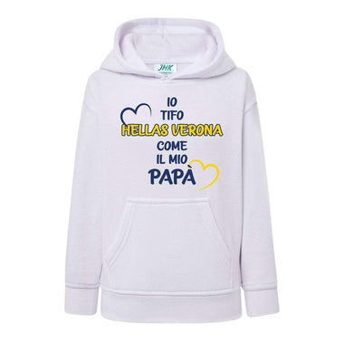 Io tifo Hellas Verona come il mio papà-Felpa con cappuccio-Lol T-shirt
