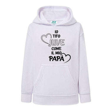 Io tifo Juventus come il mio papà-Felpa con cappuccio-Lol T-shirt