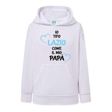 Io tifo Lazio come il mio papà-Felpa con cappuccio-Lol T-shirt