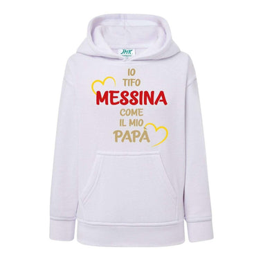 Io tifo Messina come il mio papà-Felpa con cappuccio-Lol T-shirt