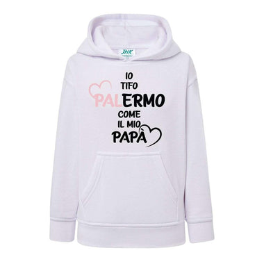 Io tifo Palermo come il mio papà-Felpa con cappuccio-Lol T-shirt