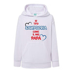 Io tifo Sampdoria come il mio papà-Felpa con cappuccio-Lol T-shirt