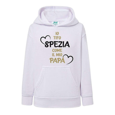 Io tifo Spezia come il mio papà-Felpa con cappuccio-Lol T-shirt