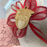 Kit 10 pz Tag Bomboniera Laurea - Gufetto Tocco-Tag in legno-Lol T-shirt