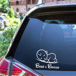 Kit 2 Adesivi Bebè a bordo-adesivi per auto-Lol T-shirt