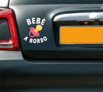 Kit 2 Adesivi Bebè a bordo-adesivi per auto-Lol T-shirt