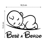 Kit 2 Adesivi Bebè a bordo-adesivi per auto-Lol T-shirt